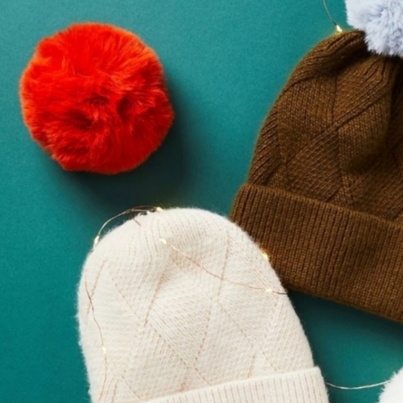 Rare! - Anthropologie Pick-a-pom Short fur Pom - reddish-orange - Picture 2 of 9